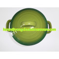 Ceramic Round Casserole with Lid-Blue Color